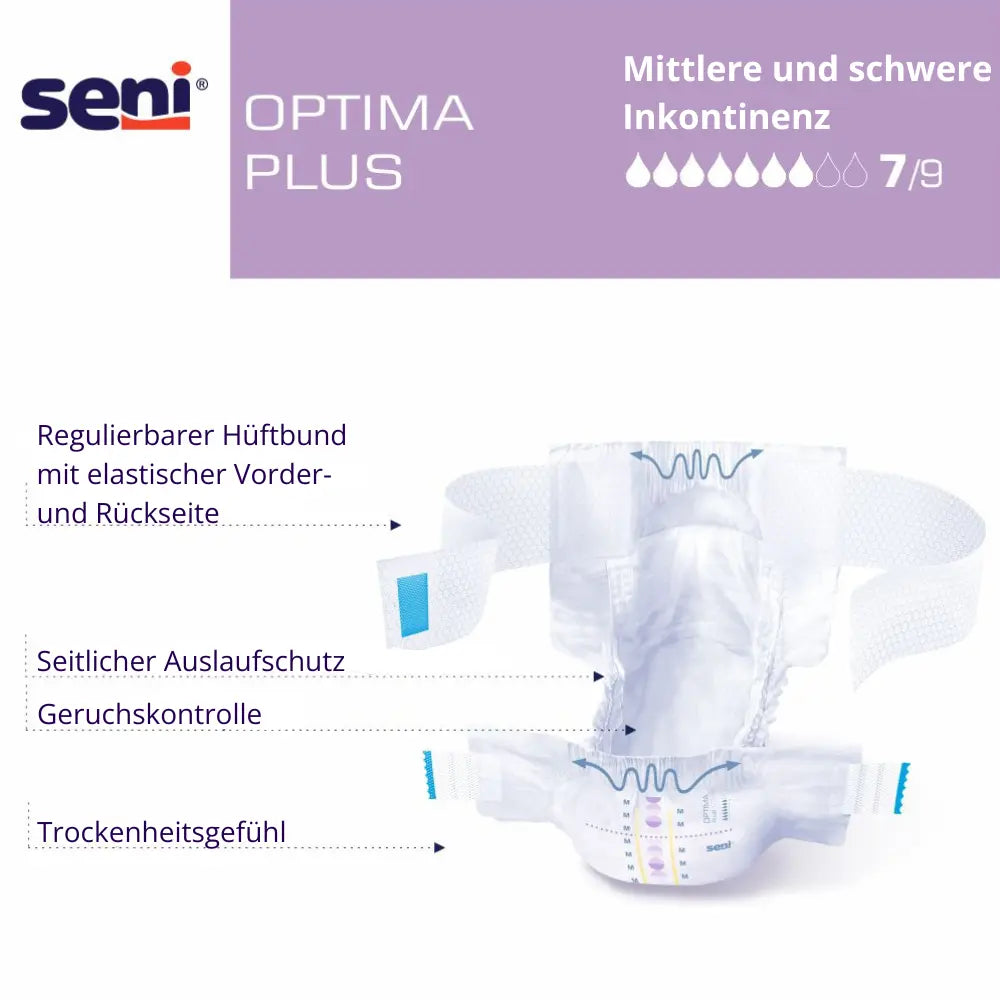 Seni Optima Plus Vorlage mit Hüftbund