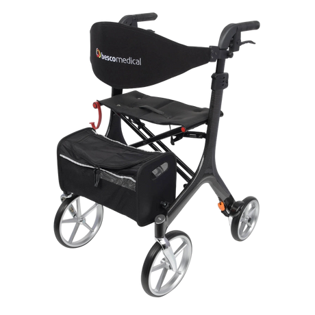 Besco Medical Carbon Rollator in schwarz