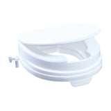 Toilettensitzerhöhung Relaxon B-Protect von Dietz in Weiß mit Deckel und seitlichem Befestigungsmechanismus – hygienisch, ergonomisch und einfach montierbar.